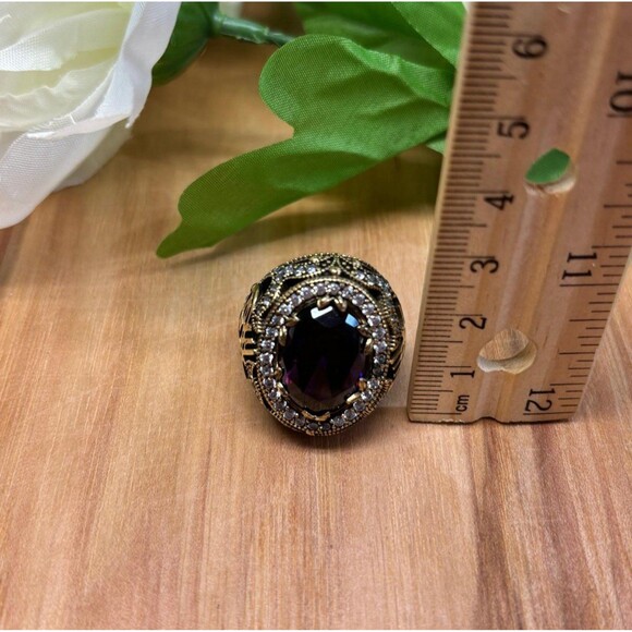 925 Sterling Silver Turkish Vintage Ring Jewelry for Women,NEW,Antique,Handmade - Picture 4 of 6
